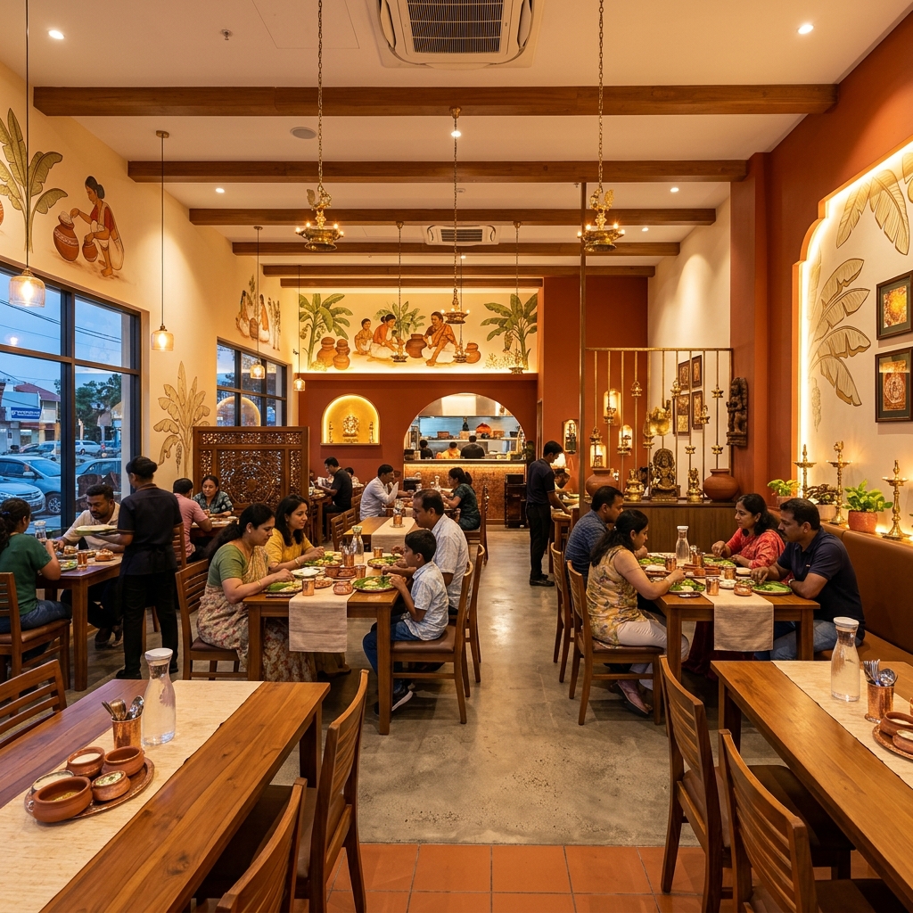 Shree Rathnam restaurant interior - warm and welcoming ambiance